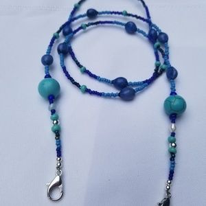 MASK CHAIN*TURQUOISE, ROYAL, DENIM BLUES